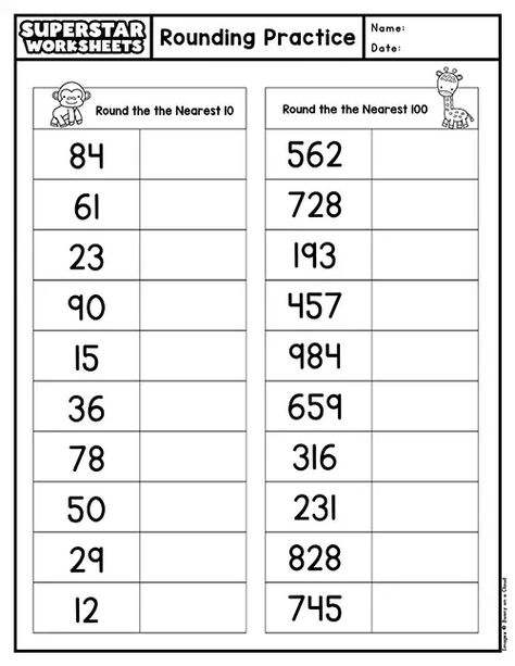 Our rounding worksheets are the perfect tool for practicing math at home. Download them for free today! ✏ Rounding Math Worksheets, Rounding Off Worksheets Grade 4, Rounding Worksheets 4th Grade, Rounding Worksheets 3rd Grade, Third Grade Math Worksheets Free, 4 Grade Math Worksheets, 6th Grade Math Worksheets Free Printable, 4th Grade Math Worksheets Free Printable, Rounding Numbers Activities