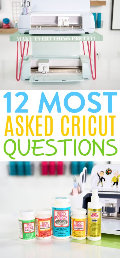 If you’re new to Cricut – or maybe you just want to level up your Cricut skills – this is a great place to start. We are providing answers to our 12 Most Asked Cricut Questions today. Throughout the years of working with Cricut machines and teaching others how to use them, these are the questions that pop up again and again Cricut Expression Projects, Cricut Access, How To Use Cricut, Beginner Crafts, Cricut Expression, Smart Materials, Cricut Tips, Cricut Craft, Cricut Joy