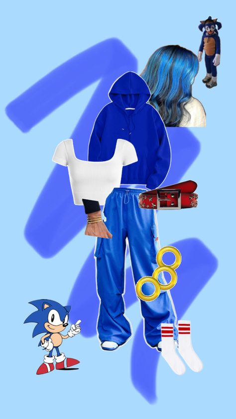 Sonic The Hedgehog Costume, Sonic Cosplay, Hedgehog Costume, Sonic Costume, Family Costume Ideas, Cosplay Idea, Halloween Costumes Ideas, Halloween 3, Diy Fashion Clothing