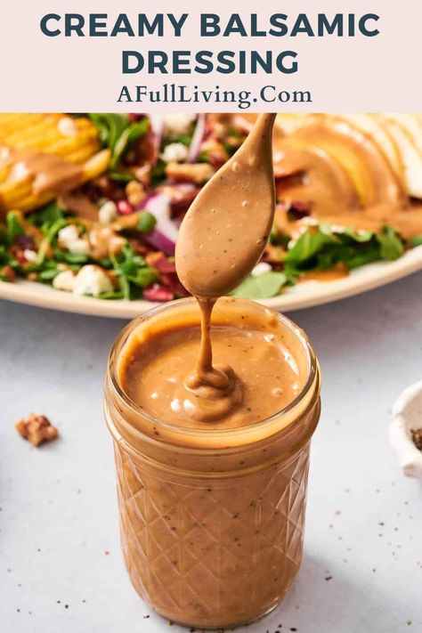 Nothing beats a delicious homemade balsamic dressing. We love making this easy creamy balsamic vinaigrette dressing. This healthy salad dressing is ready in just minutes. It works great as a salad dressing, a dip, or a marinade for many different proteins! Balsamic Vinegarette, Homemade Balsamic Dressing, Creamy Balsamic Vinaigrette, Balsamic Dressing Recipe, Honey Balsamic Dressing, Creamy Balsamic Dressing, Homemade Balsamic Vinaigrette, Salad With Balsamic Dressing, Balsamic Vinaigrette Dressing