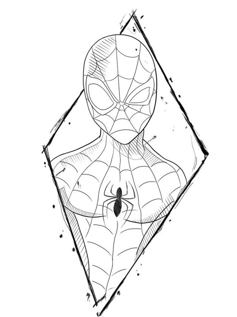 Spiderman Drawing Simple, Superhero Drawing Ideas, Marvel Drawings Ideas, The Flash Drawing Sketches, Spider Man Art Drawing, Marvel Drawing Ideas Art, Spider Man Drawing Ideas, Spiderman Cartoon Drawing, How To Draw Spider Man