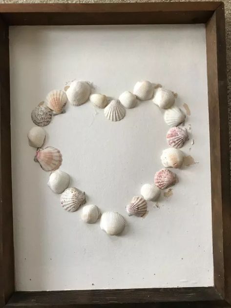 Seashell Candle Holder, Seashell Art Diy, Seashell Frame, Seashell Candles, Mosaic Rocks, Hanging Plant Wall, Shell Craft, Shell Crafts Diy, Pretty Rocks