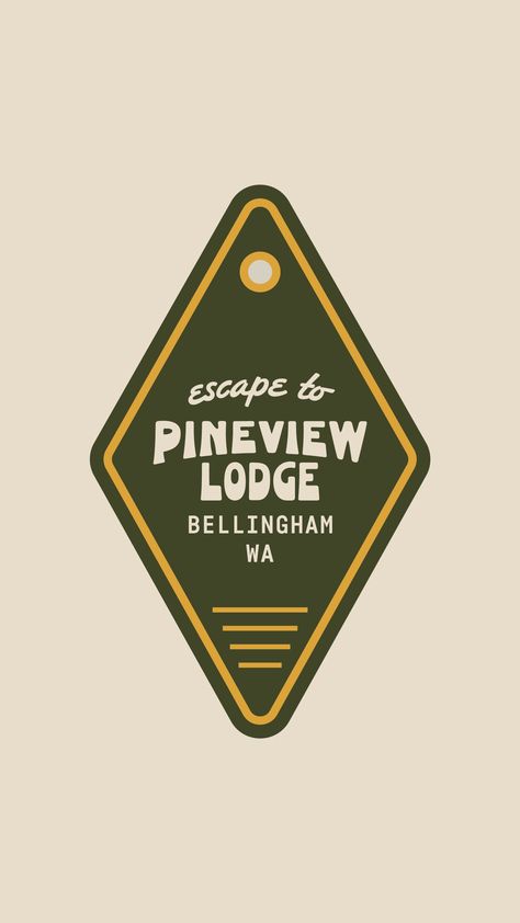 Pineview Lodge — Branding & Graphic Design | Blue River Studio Cozy Design Graphic, Cabin Branding, River Logo Design, Beer Merch, Outdoors Branding, Camp Branding, Camping Design, Masculine Graphic Design, Cabin Logo