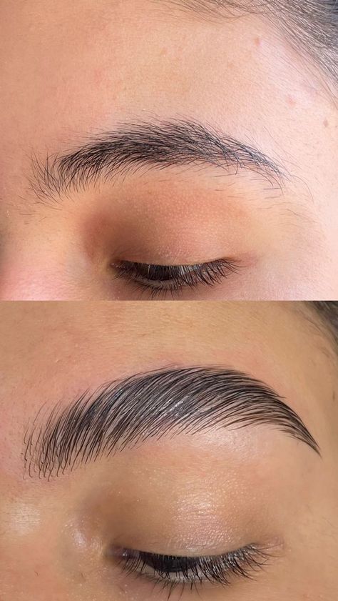 Laminado de cejas Lift And Laminate Eyelash, Lift Eyebrows Naturally, Natural Brow Lamination, Eyebrows Lifting, Lamination Lashes, Brows Lift, Eyebrows Lift, Lamination Brows, Laminated Eyebrows