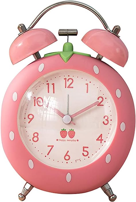 Strawberry Alarm Clock, Cute Alarm Clock, Clock For Bedroom, Analog Alarm Clock, Kids Alarm Clock, Travel Alarm Clock, Strawberry Decorations, Clock For Kids, Analog Clock