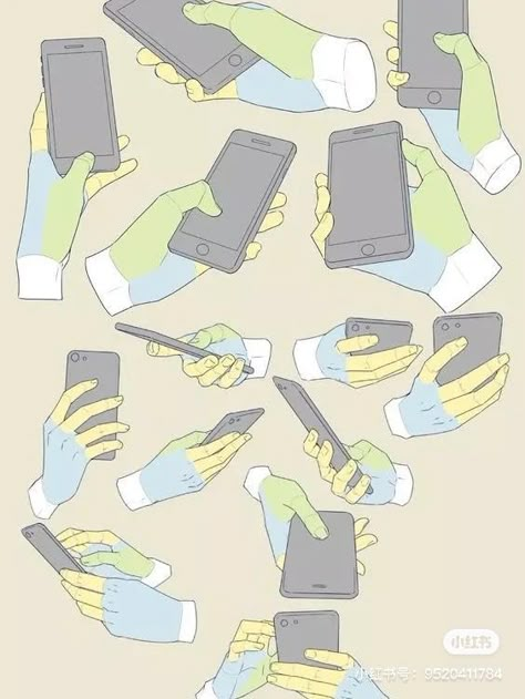 Holding Phone, Hand References, Anime Hands, Drawing Body Poses, Hand Drawing Reference, Body Reference Drawing, Hand Reference, 캐릭터 드로잉, Dessin Adorable