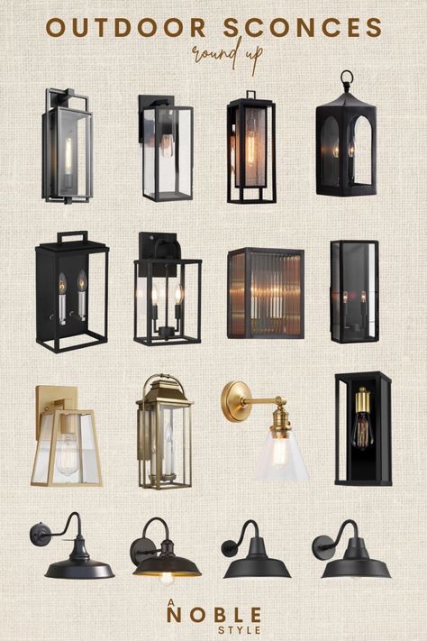 Outdoor sconces for all budgets. Exterior lights and lanterns. 

Outdoor lighting, exterior lighting, exterior sconces, amazon lighting, amazon finds, home decor, front porch, porch lights, barn lights Outdoor Lights Front Door Entrance, Mediterranean Outdoor Lighting, French Exterior Lighting, Craftsman Exterior Lighting, Traditional Outdoor Lighting, Garage Sconces Outdoor Lighting, Outside Lighting Ideas Porch, Outdoor Wall Sconces Exterior Lighting, Exterior Lights On House