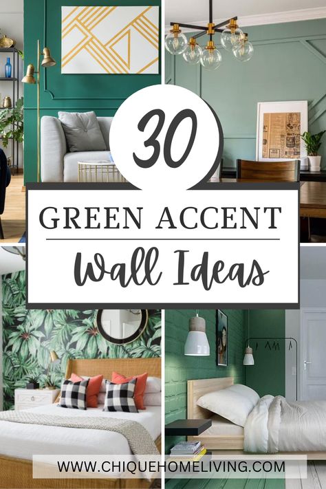 30 Green Accent Wall Ideas For Every Room 126 30 Green Accent Wall Ideas For Every Room Green Wallpaper Accent Wall Living Room, Green Accent Wall Curtains, Grey Room Green Accent Wall, Sage Green Slat Wall, Green Room With Wallpaper Accent Wall, Dining Room With Green Accent Wall, Green Accent Wall Living Room Boho, How To Decorate A Green Wall, Living Room Paint Color Ideas With Accent Wall Green