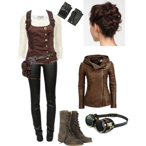 "Steam punk" by battman42 on Polyvore ...I might have a skirt instead of pants Everyday Steampunk, Casual Steampunk, Steampunk Party, Mode Steampunk, Lady Like, Steampunk Cosplay, Steampunk Costume, Steampunk Clothing, Estilo Punk