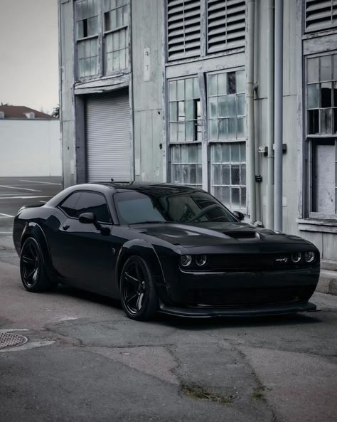 Matte Black Dodge Challenger Wallpaper, Hellcat Car, Blacked Out Cars, Tesla Car Models, Dodge Challenger Black, Dodge Hellcat, Cars Black, Dodge Challenger Hellcat, Car Pic