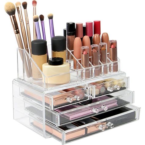 Home Organisation Tips, Rangement Makeup, Cosmetic Organiser, Acrylic Organizer Makeup, Organisation Hacks, Cosmetic Display, Vanity Organization, Make Up Organiser, Storage Stand