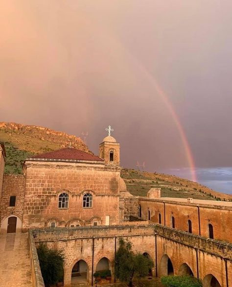 Orthodox Church Aesthetic, Italian Monastery, Monastery Aesthetic, Syriac Orthodox Church, Orthodox Monastery, Monastic Life, Podcast Cover, Damascus Syria, Beautiful Churches