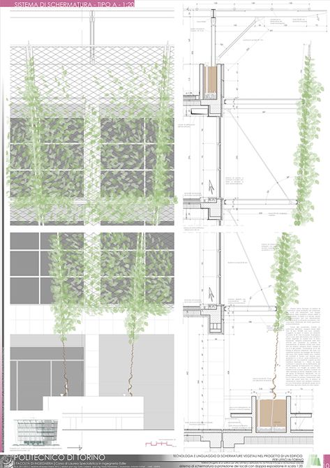 Office Building Design, Co Housing, Green Facade, Architecture Collage, Architecture Graphics, Architecture Concept Drawings, Layout Architecture, Turin Italy, Green Architecture