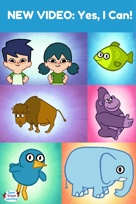 Believer Song Animal Version, Action Songs For Kindergarten, Super Simple Songs Characters, Preschool Action Songs, Toddler Songs With Actions, English Time, Super Simple Songs, Esl Activities, Action Verbs