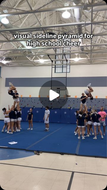 Butler High School Cheer | Tuffy Tornado on Instagram: "Varsity working on a fun, visual pyramid for FNL🏈  #ButlerCheer #HighSchoolCheer #Sideline #Pyramid #Stunting" Cheer Pyramids High School, Cheer Pyramids, Cheer Tumbling, Sideline Cheer, High School Cheer, School Cheer, Cheer Stunts, July 12, Tornado