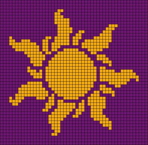 Embroidery Designs Cross Stitch, How To Crochet Using A Graph, Free Crochet Pixel Patterns, Pixel Crochet Tapestry, Floral Pixel Pattern, Simple Crochet Graph Patterns, Sun Grid Pattern, Crochet Tapestries Pattern, Tapestry Crochet Beginner Free Pattern