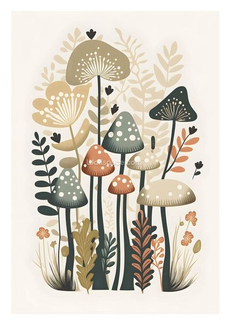 Mushroom Folk II Mushroom Print Paper patterns #paperpatterns Paper patterns printable #paperpatternsprintable Paper patterns templates #paperpatternstemplates Paper patterns design 2.461 Scandinavian Mushroom Art, Autumn Mural, Mushroom Mural, Mushroom Folk, Mushroom Printable, Mushroom Prints, Mushroom Illustrations, Mushrooms Art, Floral Furniture