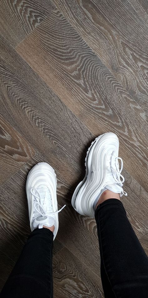 Nike Air Max 97 White Outfit, Air Max 97 Outfit, Nike Air Max 97 White, Nike Airmax 97, White Outfits For Women, Ootd Women, Outfit Mujer, Nike Air Max 97, White Outfits