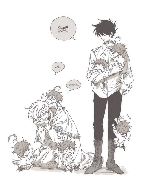 Tpn Emma, Tpn Fanart, Ray X Emma, Norman X Ray, Norman X Emma, Neverland Art, Promise Neverland, The Promised Neverland, Promised Neverland