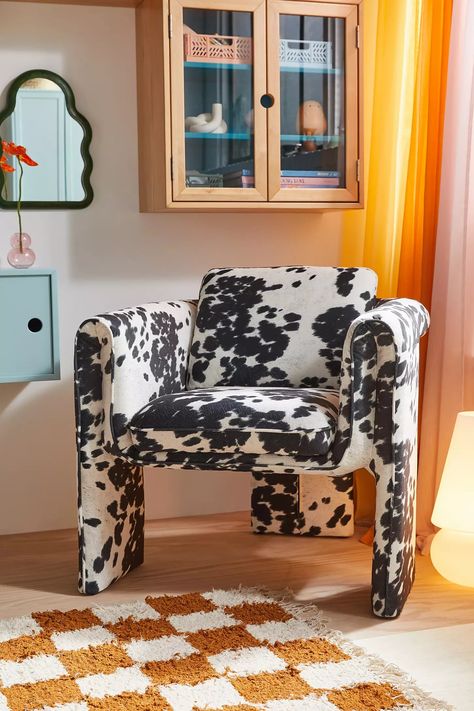 An Animal-Print Velvet Chair: Urban Outfitters Floria Velvet Chair Velvet Side Chair, Uo Home, Accent Chair Set, Velvet Accent Chair, Upholstered Accent Chairs, Modern Accent Chair, Velvet Chair, Velvet Dining Chairs, Accent Chairs For Living Room