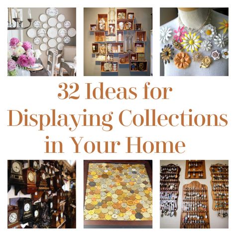 Hobby Display Ideas, Display Nick Nacks Ideas, Display Small Collectibles, Display For Collectibles, Small Figurine Display Ideas, Clock Collection Display, Modern Collection Display, Wall Collection Ideas, Hummel Display Ideas