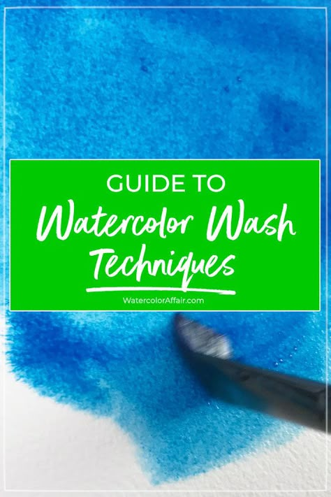 Acrylic Wash Technique, Watercolor Wash Technique, Watercolor Wash Background, Learning Watercolor, Practice Watercolor, Watercolour Wash, Watercolor Guide, Watercolour Techniques, Watercolor Instruction