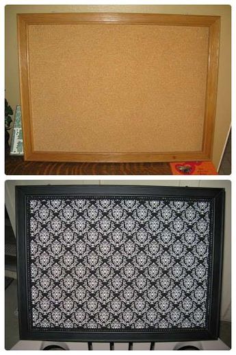 Corkboard Makeover, Decorate Office At Work, Cork Board Ideas, Decorate Office, Office At Work, Diy Cork Board, Diy Bulletin Board, Cork Boards, Cork Diy