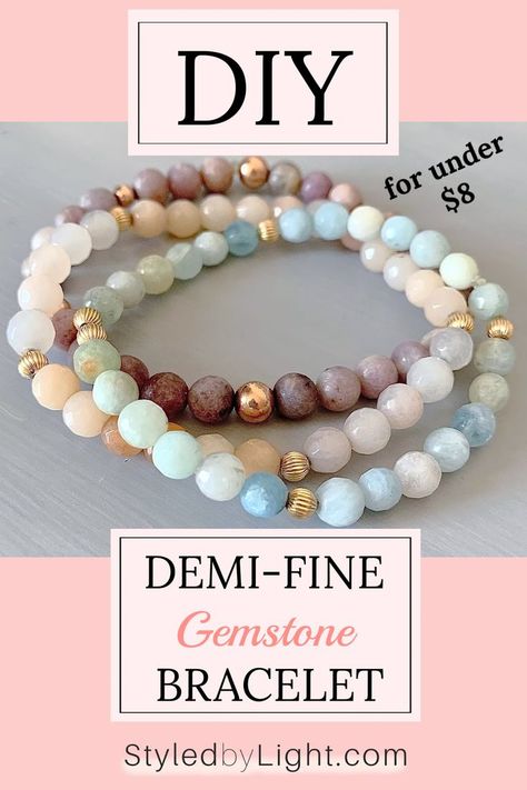 DIY Gemstone bracelets Handmade Jewelry Diy Bracelets, Crystal Bracelets Tutorial, Crystal Bracelets Diy, Diy Gemstone Jewelry, Loads Of Money, Crystal Jewelry Diy, Diy Jewelry Making Tutorials, Jewelry Making Tutorial, Gifts For Female Friends