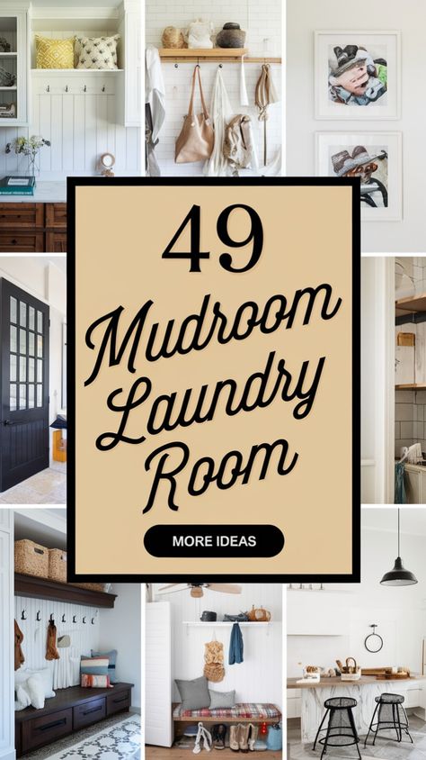 Elevate your home's style and organization with these 49 mudroom laundry room ideas. Featuring creative storage, cozy benches, and multi-functional designs, this collection is perfect for adding charm and practicality to your space. Get inspired to transform your mudroom! #MudroomIdeas #LaundryRoomDesign #HomeDecorTips 🧺✨ Laundry Folding Station, Mudroom Laundry Room Ideas, Laundry Room Entryway, Laundry Sorting, Laundry Room/mud Room, Mudroom Laundry Room, Folding Laundry, Drying Rack Laundry, Mudroom Laundry