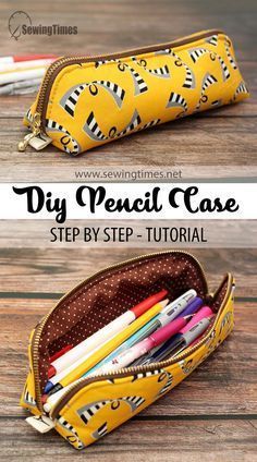 Sew A Pencil Case Free Pattern, Zippered Pencil Pouch Free Pattern, Diy Leather Pouch Free Pattern, Sew Together Bag Free Pattern, Diy Fabric Pencil Case, Sewing Pattern Pencil Case, Leather Pencil Case Pattern Free, Free Pencil Case Pattern, Pencil Pouch Pattern Free