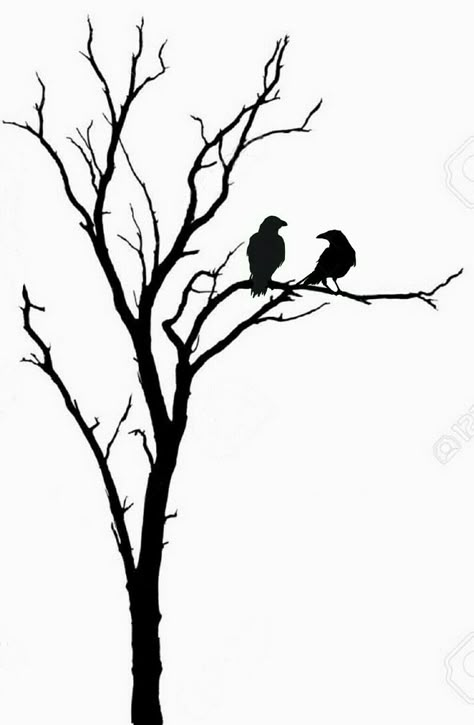 How To Draw Tree Silhouette, Bird In A Tree Drawing, Tree Sihoullete, Silhouette Of Trees, Tree Siloutte, Tree Shilloute, Black Tree Drawing, Tree Silloutes, Silloettes Art