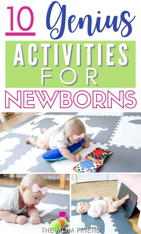 Activities With Newborns, Activities For Newborns, 3 Months Baby Activities, Newborn Play, Newborn Activities, Activities For Babies, Baby Development Activities, Timmy Time, Tummy Time Activities