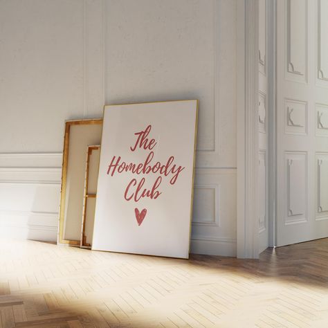 The Homebody Club Print Trendy Wall Art Neutral Wall Decor Roommate Gift Cute Printable Art Living Room Decor Bar Cart Art Digital Prints Homebody Club, Trendy Typography, Roommate Gifts, Neutral Wall Decor, Bar Cart Art, Home Prints, Wall Art Neutral, Typography Wall, Neutral Walls