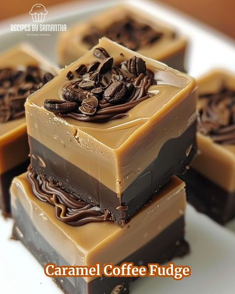 Caramel Coffee Fudge Recipe, Carmel Coffee Fudge, Caramel Coffee Fudge, Cappuccino Fudge, Coffee Fudge Recipes, Kahlua Fudge, Carmel Fudge, Apple Bar Recipes, Festive Snacks