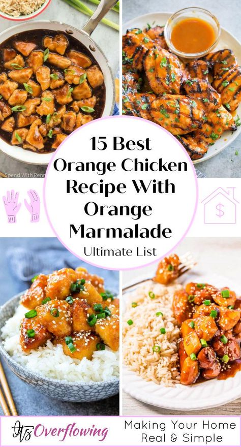 Chinese Orange Chicken with Orange Marmalade Best Orange Chicken Recipe, Best Orange Chicken, Baked Boneless Pork Chop Recipes, Orange Juice Chicken, Orange Marmalade Chicken, Gluten Free Orange Chicken, Marmalade Chicken, Baked Orange Chicken, Orange Marmalade Recipe