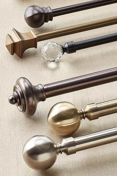 Luxury Curtain Rods, Curtain Accessories Ideas, Curtain Rod Designs, Modern Curtain Rods Living Room, Curtain Rods Designs, Elegant Curtains Bedroom, Curtains Rods Ideas, Curtain Holder Ideas, Curtain Rods Living Room