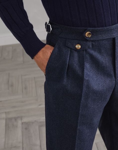 more lighter than in pic. but really nice High Waisted Trousers Men, Beltless Trousers, Italian Men Fashion, Mens Couture, Mens Tailoring, Fashion Infographic, Tailoring Details, Classy Outfits Men, Trousers Men