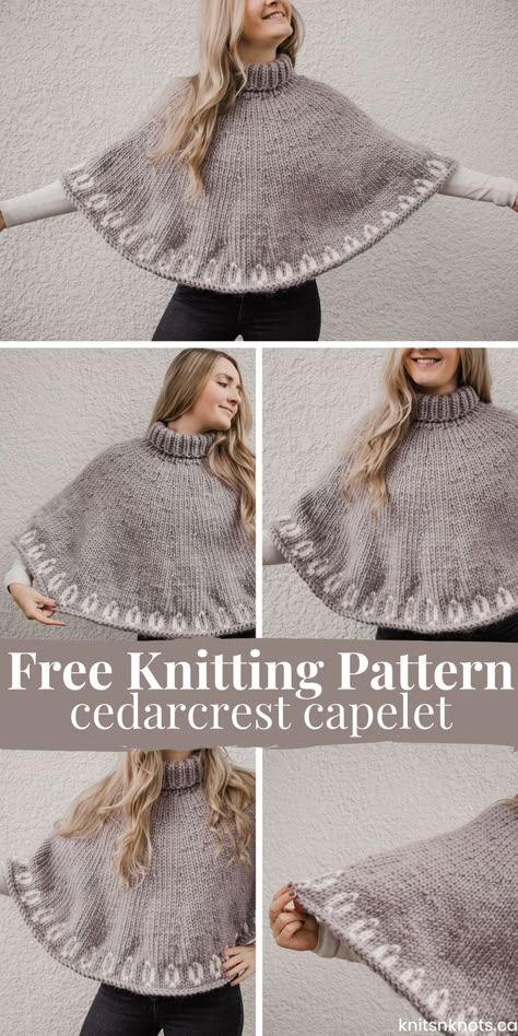 How To Knit A Poncho, Free Knitted Poncho Patterns, Crochet Caplet Shawl Free Pattern, Cocoon Knitting Pattern Free, Chunky Yarn Knitting Patterns, Knit Poncho Free Pattern, Knitted Poncho Patterns Free Easy, Poncho Knitting Patterns Free, Knitted Poncho Patterns Free