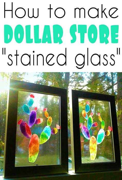 These stained glass pictures are beautiful!  How to turn dollar store items into beautiful faux stained glass windows for your home from CrazyDiyMom.com Dollar Store Craft Ideas, Painting On Glass Windows, Diy Stained Glass Window, Diy Staining, Diy Suncatchers, Window Crafts, Spring Gardening, Stained Glass Paint, Making Stained Glass