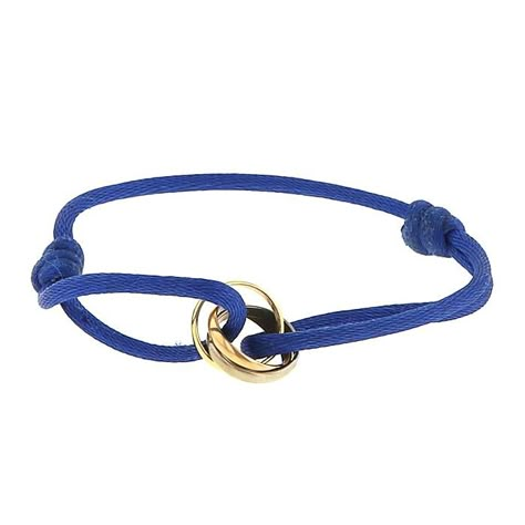 cartier trinity bracelet, blue rope cartier bracelet, rose gold Cartier Rope Bracelet, Cartier Trinity Bracelet, Cartier Band, Navy Bracelet, Trinity Bracelet, Stile Blair Waldorf, Cartier Gold, Everything Is Blue, Preppy Jewelry