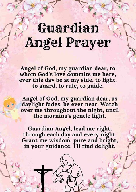 Angel Prayers Protection, Guardian Angel Prayer Catholic, Archangels Prayers, Angels Guardian, Angel Of God Prayer, Guardian Angel Quotes, Evening Devotions, Guardian Angel Images, Prayer Protection