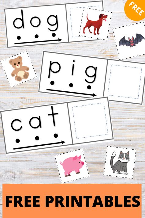 Printable Cvc Word Cards, Cvc Words Picture Cards, Cvc Word Blending Activities, Sound Blending Activities Kindergarten, Prek Cvc Words, I Have Who Has Cvc Words Free, Free Printable Cvc Word Mat, Cvc Word Cards With Pictures Free, Word Blends Kindergarten