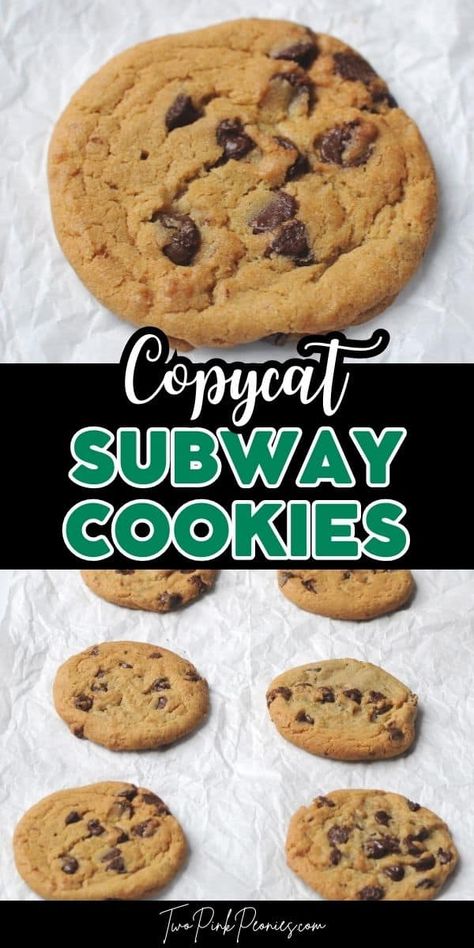 How To Make Subway Cookies, Subway Copycat Recipes, Subway Chocolate Chip Cookie Recipe, Great American Cookie Recipe, Home Made Cookies Recipe, Subway Cookie Recipes, Subway Cookie, American Cookies Recipe, Subway Chocolate Chip Cookies