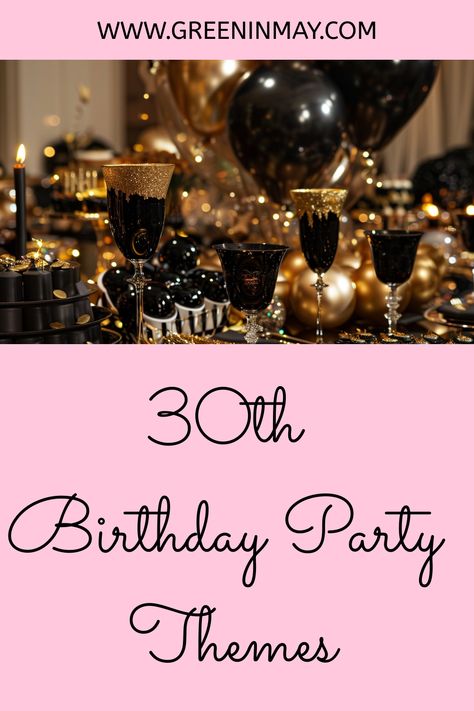 Are you looking for some inspiration for your 30th birthday party? In this article, we will share some fun and unique 30th birthday party themes that will make your celebration one to remember. Birthday Decorations 30th Women, 30th Birthday Ideas Theme, Turning 30 Themes, 30s Themed Party Ideas, 30th Birthday Bash Women, Themes For 30th Birthday Party, Themed 30th Birthday Party Ideas, 30s Birthday Party Theme, Theme For 30th Birthday For Women