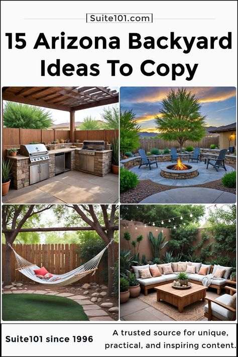 15 Arizona Backyard Landscaping Ideas You’ll Love Outdoor Arizona Patio Ideas, Az Backyard Ideas On A Budget, Simple Desert Backyard Landscaping, Arizona Backyard Pool Landscaping Ideas, Southwest Front Yard Landscaping, Backyard Landscaping Desert Ideas, Front Yard Landscaping Ideas Desert, Diy Desert Backyard Ideas, Arizona Small Backyard Ideas