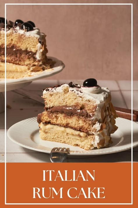 Italian Delight Cake, Italian Rum Cake Recipe Authentic, Italian Custard Cake, Italian Rum Cake Authentic, Italian Love Cake Recipe, Italian Cakes Traditional, Italian Wedding Cake Recipe, Casada Cake Recipe, Italian Rum Cake Recipe