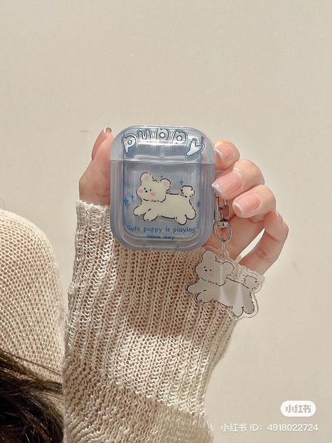 Airpods Case Aesthetic, Pretty Airpod Case, Cinamoroll Airpods Case, Airpods Aesthetic, Cute Airpods Case, Blue Airpods, Sanrio Airpods Case, Blue Airpods Case, Cute Airpods