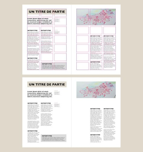 Grille de mise en page: principe et utilisation - nůn — design & arts graphiques Editorial Design Layouts, Grid Design Layout, Editorial Design Magazine, Ebook Template Design, Indesign Tutorials, Mises En Page Design Graphique, Indesign Layout, Graphisme Design, Editorial Design Layout