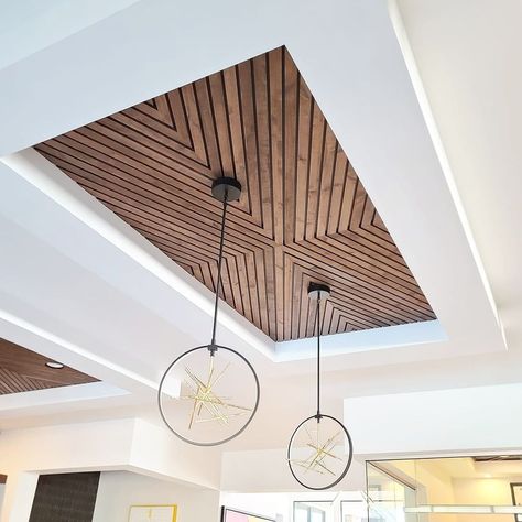 Wood beam ceiling