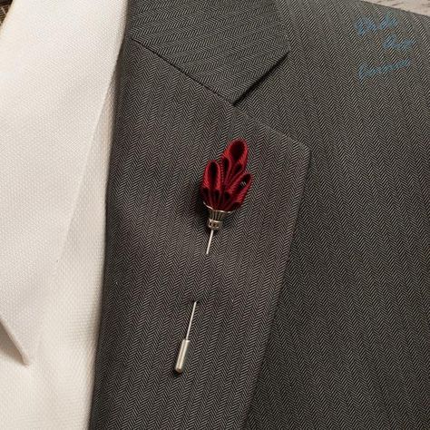 Burgundy Men's Lapel Stick Pin Royal Scepter Royal Scepter, Mens Accessories Vintage, Coat Pin, Men's Brooch, Flower Lapel, Suit Pin, Pin Man, Flower Lapel Pin, Custom Cufflinks